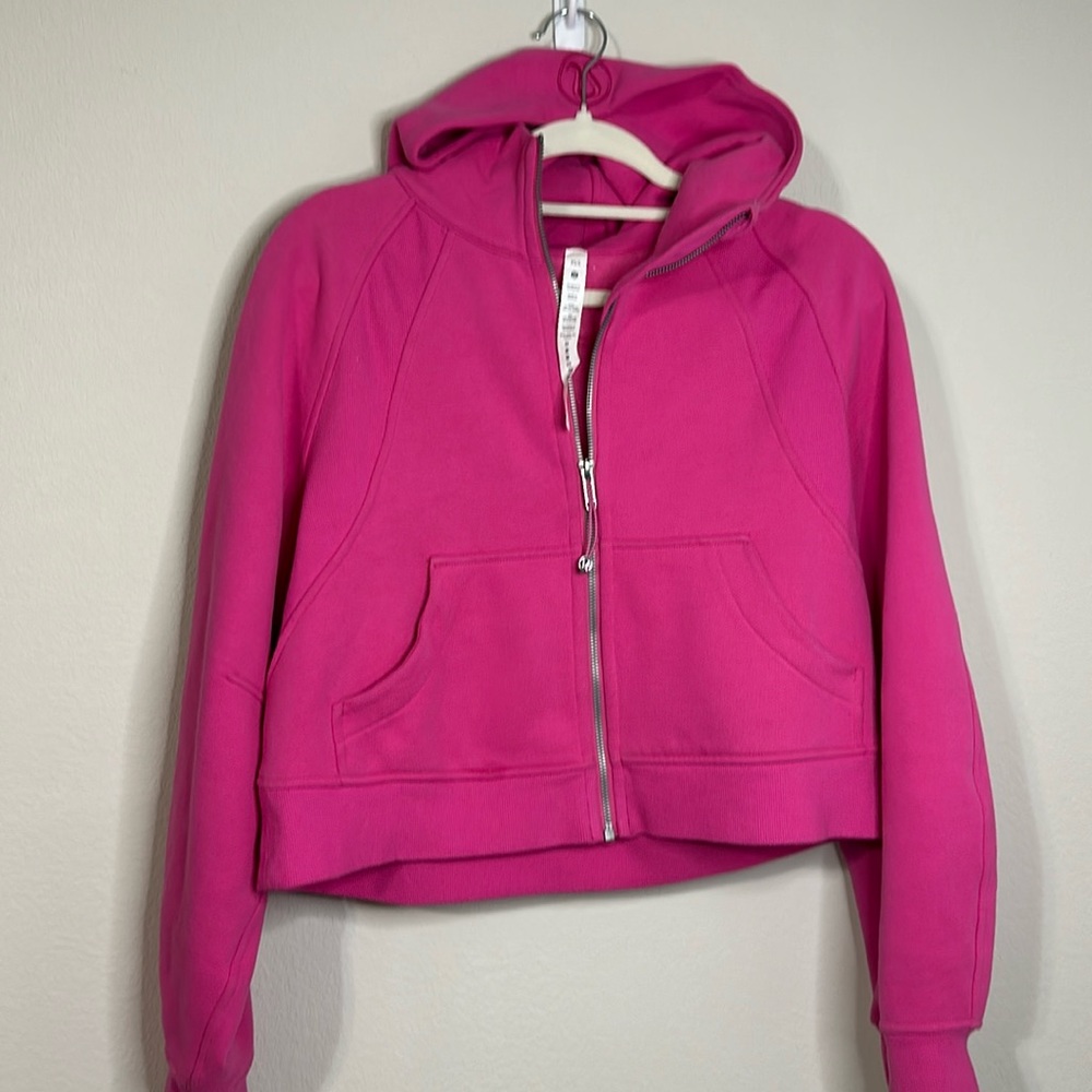 NWOT RARE 🩷 sonic pink lululemon scuba full zip hoodie size XS/S